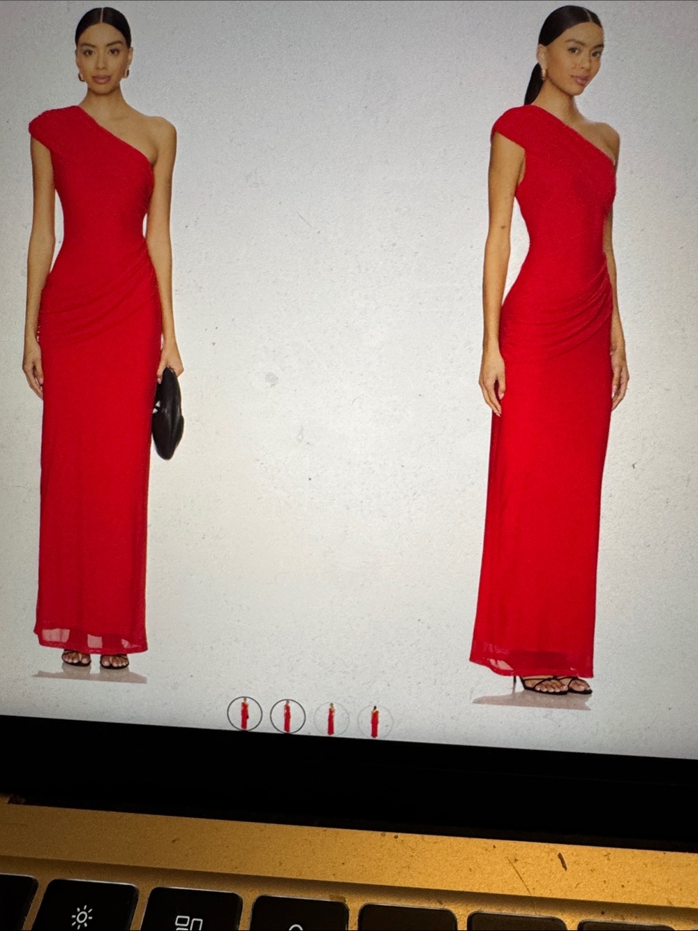 superdown One-Shoulder Scarlet Red Maxi Dress